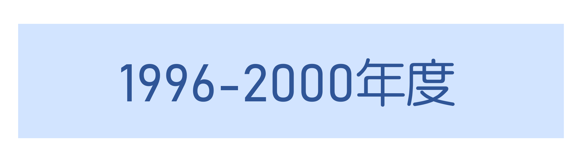1996-2000年度
