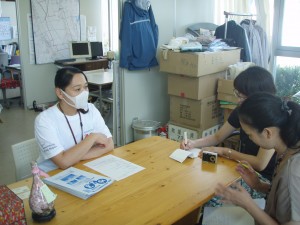 訪問による実態調査の様子